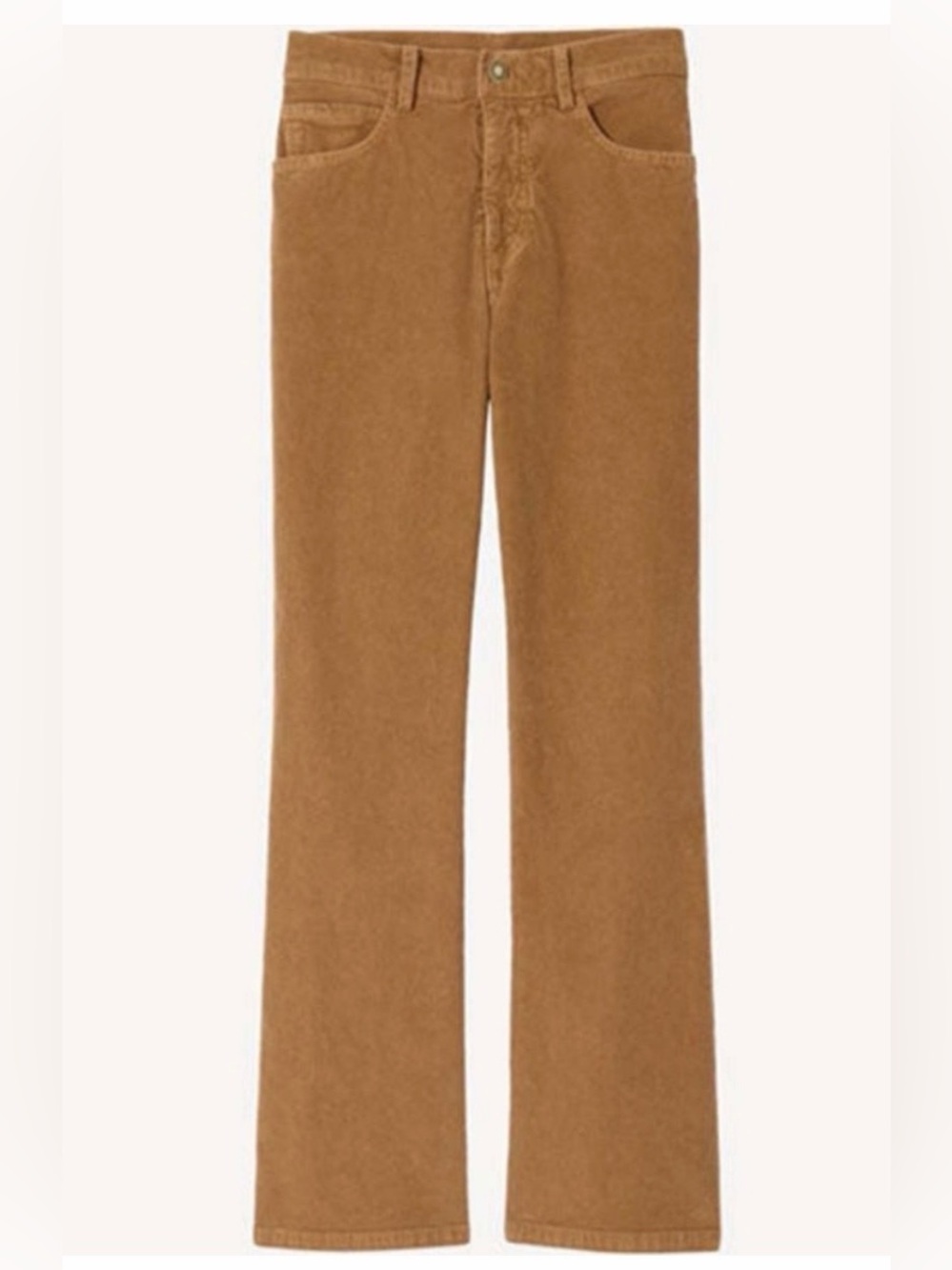 Nili Lotan Camel Corduroy Bootcut Mini Flare Pants Size 6